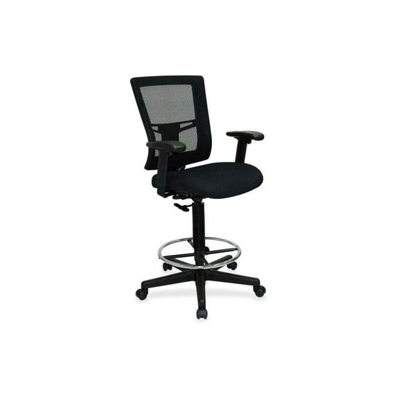 Lorell Drafting Stool Chair 27"x25"x48" Black 43100