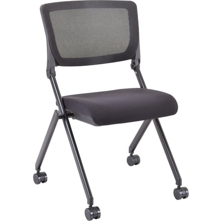 Lorell, Mesh Back Nesting Chair, 2 / Carton