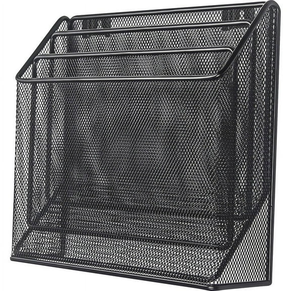 Lorell Mesh Desktop Organizer - 3 Tier(s) - 11.4" Height x 3.5" Width12.7" Length - Desktop - Durable - Metal - 1 Each