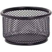 Lorell Mesh Paper Clip Holder Desk Organizer, Black