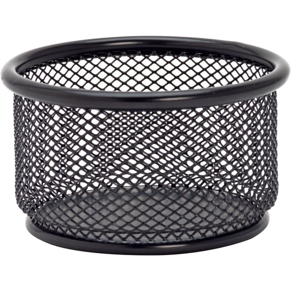 Lorell Mesh Paper Clip Holder Desk Organizer, Black