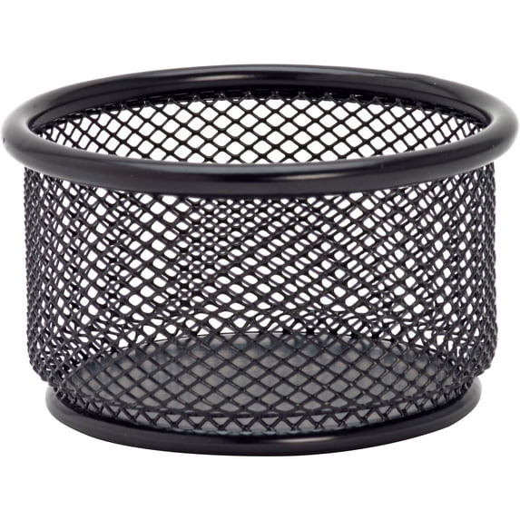 Lorell Mesh Paper Clip Holder Desk Organizer, Black