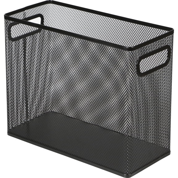 Lorell Mesh Tabletop Hanging Folder File, Steel, Black, 1 Each (LLR84241)