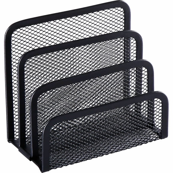Lorell, Mesh Vertical Desktop File Sorter, 1 Each, Black