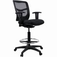 thumbnail image 1 of Lorell, Ratchet Back Mesh Mid-Back Stool, 1 Each, Black, 1 of 2