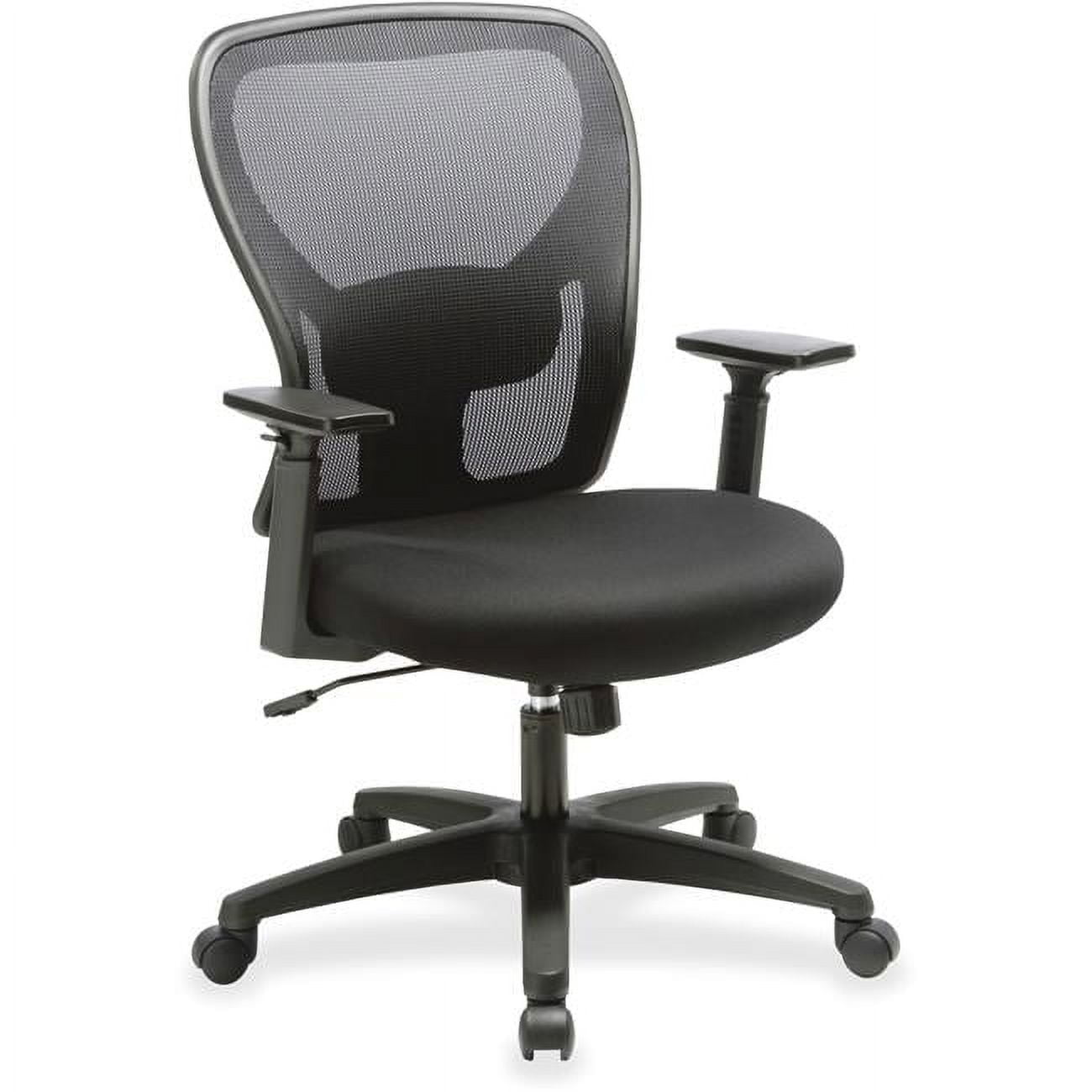Adjustable Mid-Back Black Mesh Task Chair with Swivel