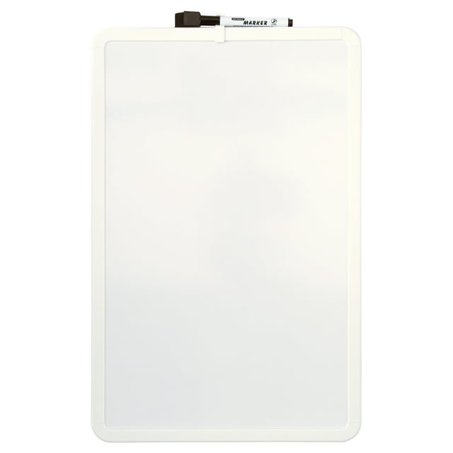 Lorell Mini DryErase Board, 11" x 17", Plastic Frame, White