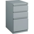 thumbnail image 1 of Lorell Mobile Box/Box/File Pedestal File 15" x 19.9" x 27.8" - 3 x Drawer(S) for Box, File - Letter - Ball-bearing Suspension, Drawer Extension, Durable, Recessed Drawer - Platinum - Steel - Recycled, 1 of 6