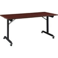 thumbnail image 1 of Lorell® Mobile Folding Training Table, 29-1/2"H x 63"W x 23-5/8"D, Black/Mahogany, 1 of 6