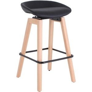 Lorell, Modern Low-Back Stool, 1 Each, Black