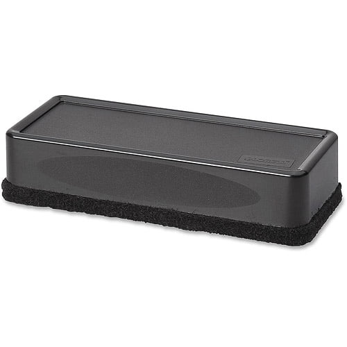 Black Plastic and Cloth Dry-Erase Board Eraser