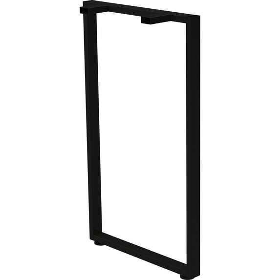 Lorell, Open Desking System Support O-Leg, 1 Each, Black