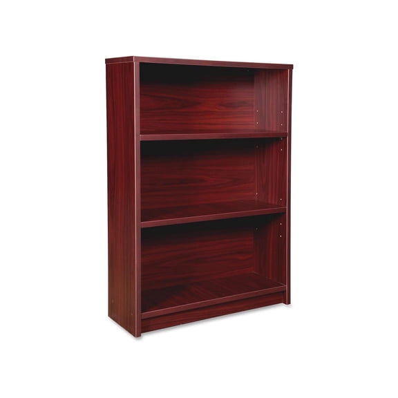 Lorell, LLRPBK3448MY, Prominence Mahogany Laminate Bookcase, 1 Each