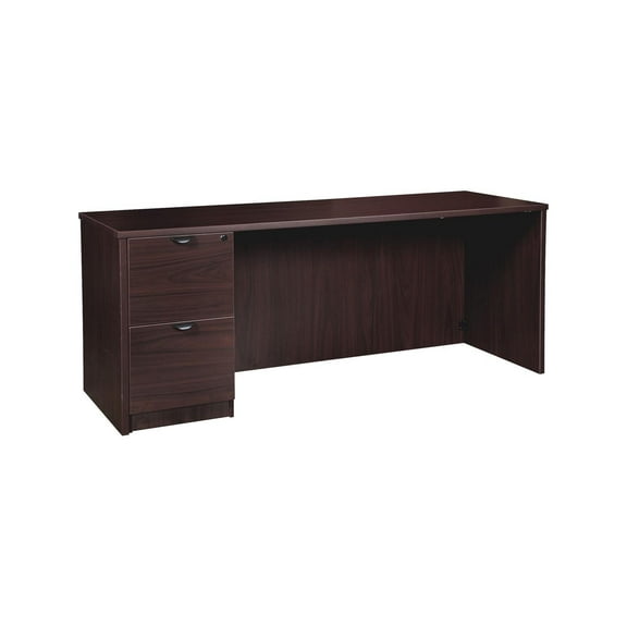 Lorell PC2472LES Prominence 2.0 Espresso Laminate Left-Pedestal Credenza - 2-Drawer