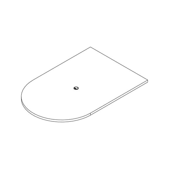 Lorell POC4872MY Prominence 2.0 Half-Racetrack Conference TableTop, 72" TT Width x 48" TT Depth x 1.50" TT Thickness - Mahogany - LLRPOC4872MY