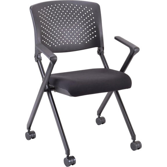 Lorell, Plastic Arms/Back Nesting Chair, 2 / Carton