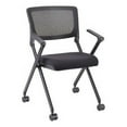 thumbnail image 1 of Lorell, Plastic Arms Mesh Back Nesting Chair, 2 / Carton, 1 of 6