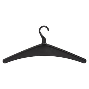 Lorell Plastic Clothing Hangers, 12 Pack, Black