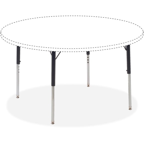 Lorell, Activity Table Standard Height Adjustable Leg Kit, 4 / Carton, Black,Chrome