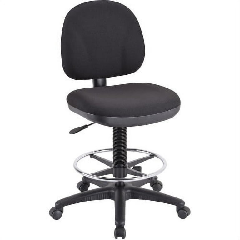 Lorell Millenia Series Adjustable Task Stool with Back - Black Seat - Black - 1 Each Lorell Millenia Series Adjustable Task Stool with Back - Black Seat - Black - 1 Each