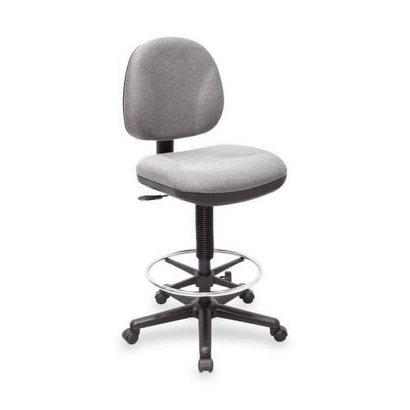 Lorell Pneumatic Adjustable Multi-task Stool Gray Seat - Gray - 24" Width x 24" Depth x 50.5" Height - 1 Each