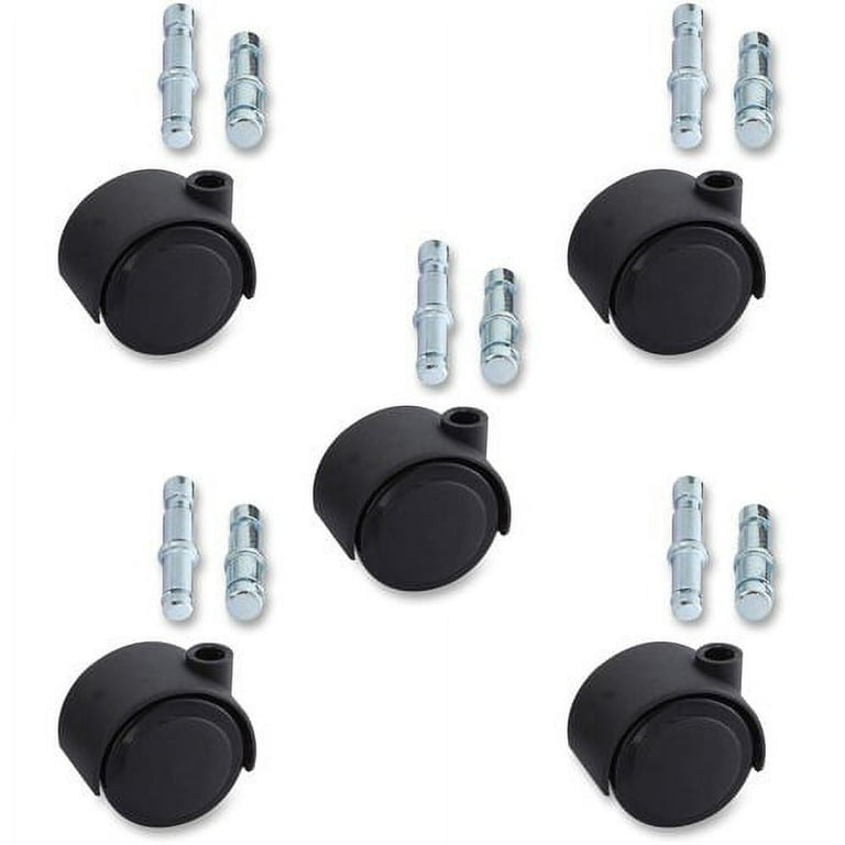 Lorell Premium Soft Dual-Wheel Casters Set - 1.97 Lorell Premium Soft Dual-Wheel Casters Set - 1.97