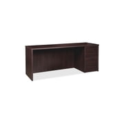 Lorell Prominence 2.0 Espresso Laminate Right-Pedestal Credenza - 2-Drawer 66" x 24" x 29" , 1" Top - 2 x File Drawers - Single Pedestal on Right Side - Band Edge - Material Particleboard - Finish