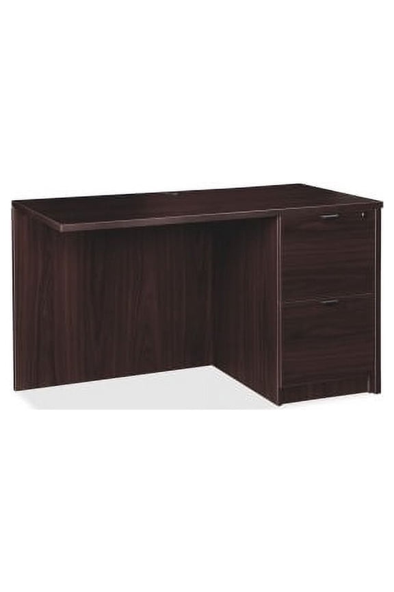Prominence 2.0 Espresso Laminate Right Return - 2-Drawer 48" x 24" x 29" , 1" Top - 2 x File Drawer(s) - Band Edge - Material: Particleboard - Finish: Espresso Laminate, Thermofused Melamine (T