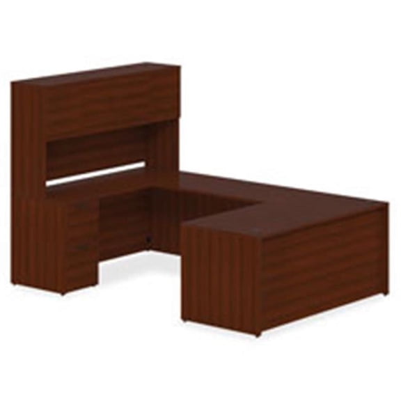 Lorell Prominence 2.0 Laminate Desking - Mahogany