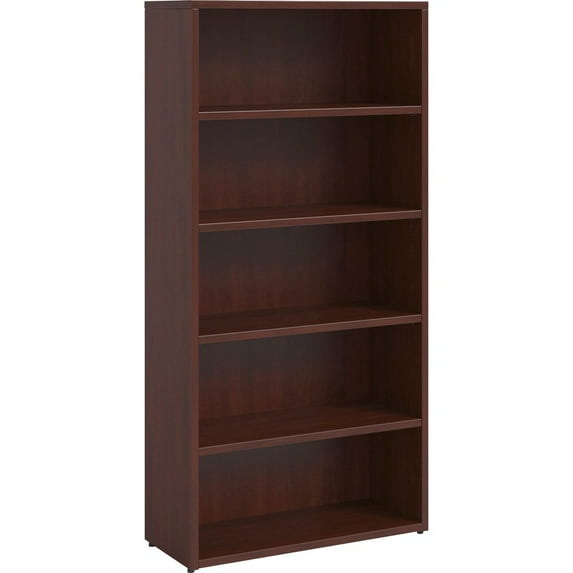 Lorell, LLRPBK3469MY, Prominence Mahogany Laminate Bookcase, 1 Each