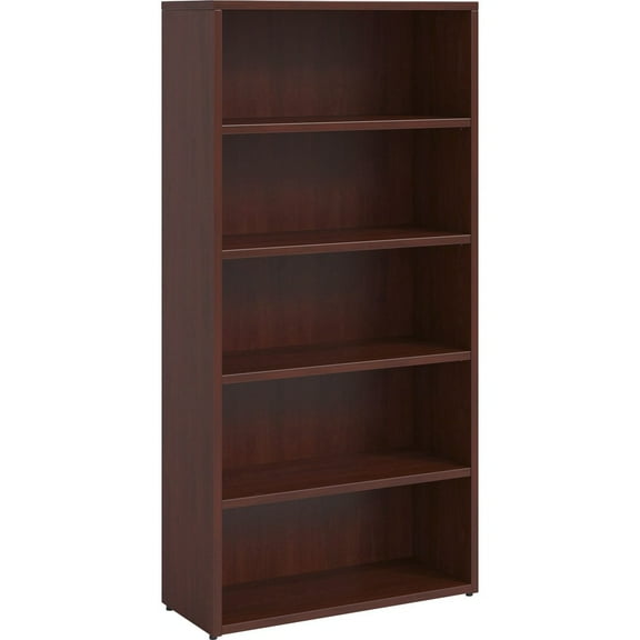 Lorell, LLRPBK3469MY, Prominence Mahogany Laminate Bookcase, 1 Each