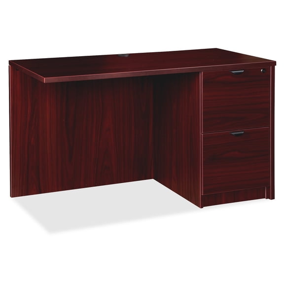 Lorell, LLRPR2448RMY, Prominence 2.0 Mahogany Laminate Right Return, 1 Each