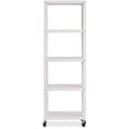 thumbnail image 1 of Lorell RTA Mobile Bookcase - 72" Height x 24" Width x 14" Depth - Floor - White - Steel - 1Each, 1 of 2