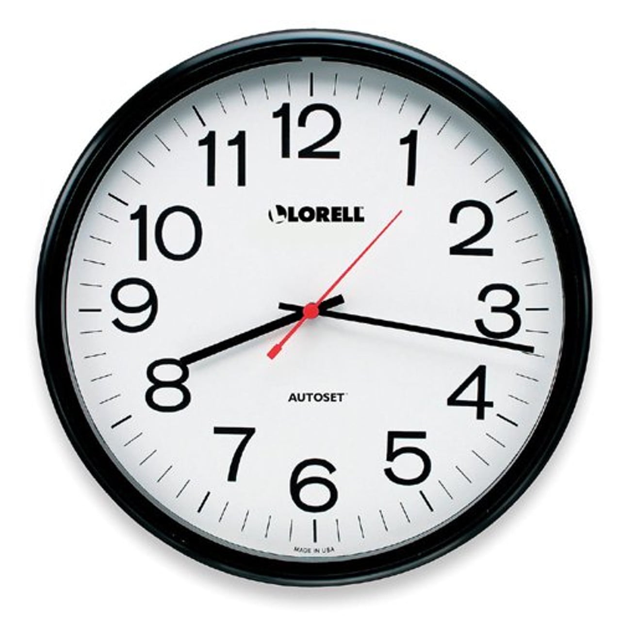 Lorell Radio Controlled Wall Clock Digital Quartz Atomic (LLR60994)