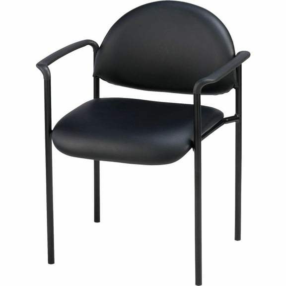 Lorell, Reception Guest Chair, 1 Each, Black