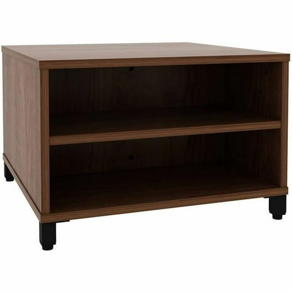 Lorell LLR69202 24 in. Modular Storage Reception Table, Walnut