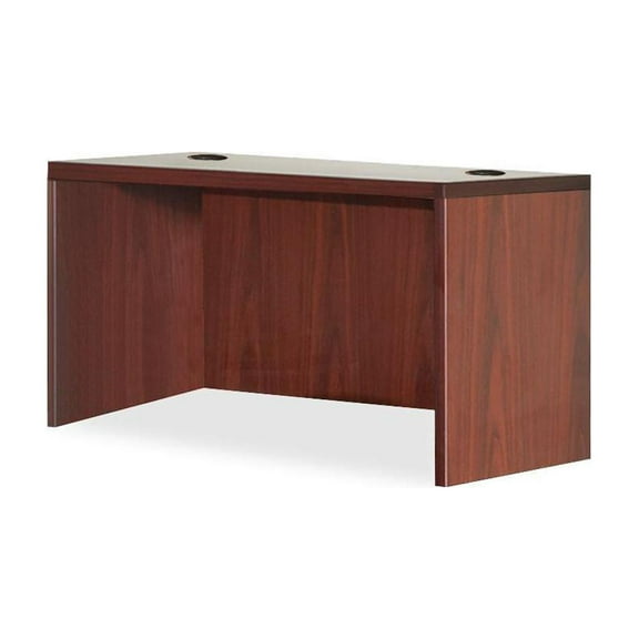 Lorell Rectangular Desk Shell 47"x29-1/2"x29-1/2" Mahogany 69902