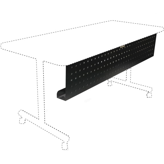 Lorell, Rectangular Training Table Modesty Panel, 1 Each, Black