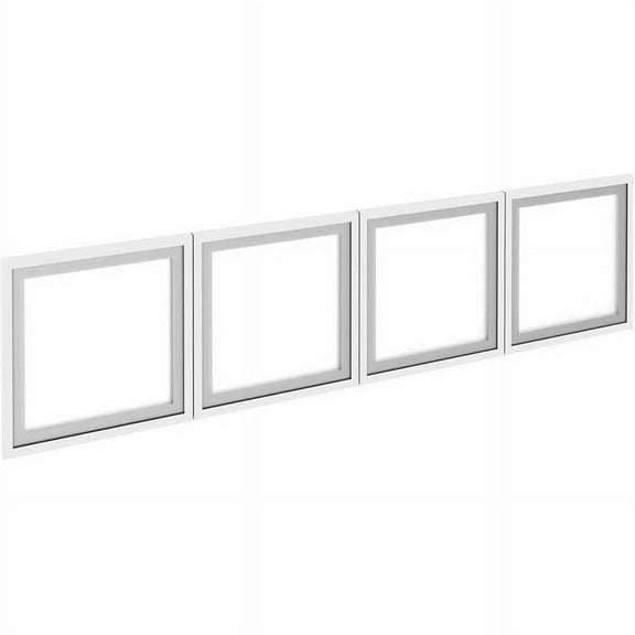 Lorell Relevance LLR59712 66 in. Wall-Mount Hutch Frosted Glass Door - Pack of 4