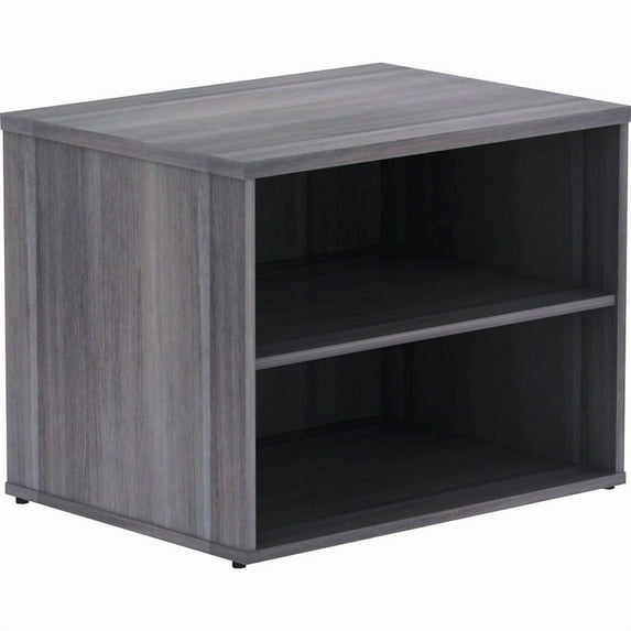 Lorell, Relevance Series Charcoal Laminate Office Furniture Credenza, 1 Each
