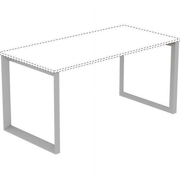 Lorell Relevance Series Desk-height Desk Leg Frame - 28.5" x 29.1" - Finish: Silver | Bundle of 10 Each