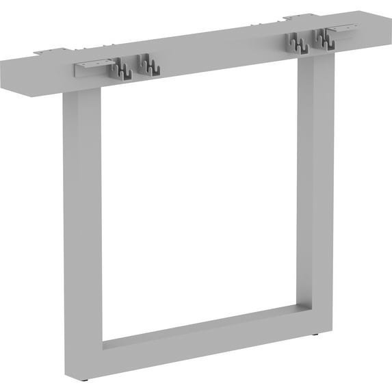 Lorell Relevance Series Middle Unite Leg - 38.6" X 6.3" X 28.5" - Finish: Silver, Powder Coated