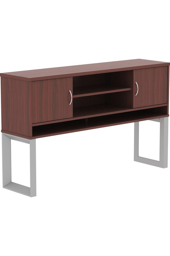 , Relevance Series Mahogany Laminate Office Furniture Hutch, 1 Each