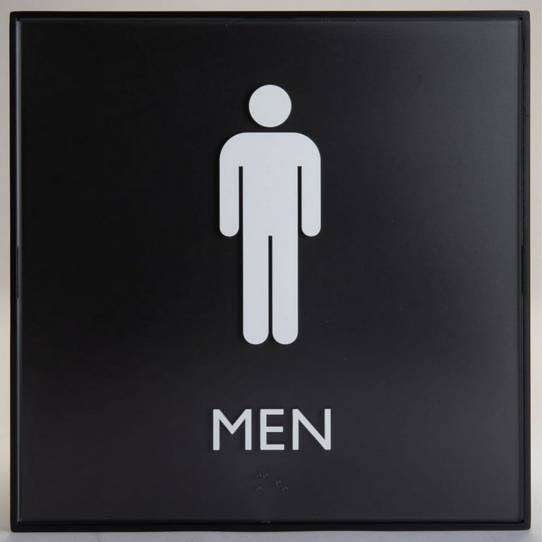 Lorell Men's Restroom Sign - 1 Each - Men Print/Message - 8 Lorell Men's Restroom Sign - 1 Each - Men Print/Message - 8