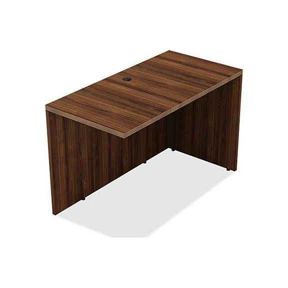 Lorell Return - 24" x 42" x 29.5" - Reeded Edge - Finish: Walnut Laminate LLR34355
