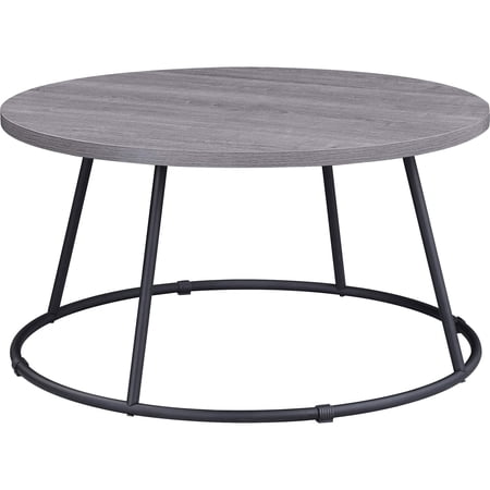 Lorell LLR16260 Round Coffee Table, Weathered Charcoal