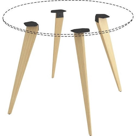 Lorell Round Conference Table Wood Base Natural Four Leg Base - 4 Legs - 28.50" Height - Assembly Required