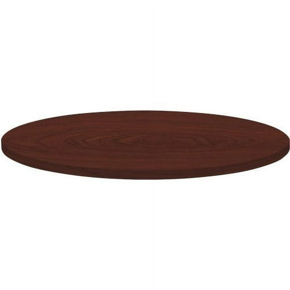 Lorell Round Invent Tabletop - Mahogany Round Top - 1" Table Top Thickness x 42" Table Top Diameter - Assembly Required - High Pressure Laminate (HPL), Mahogany - Particleboard, Polyvinyl Chloride (PV