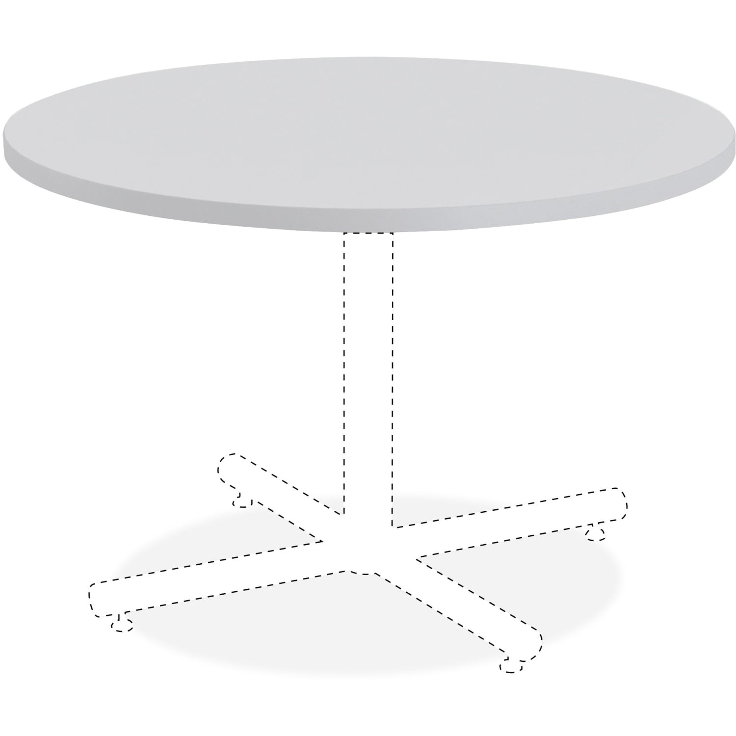 Light Gray Laminate Round Table Top with PVC Edge