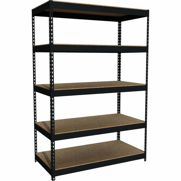 Lorell, Riveted Steel Shelving, 1 Each, Black